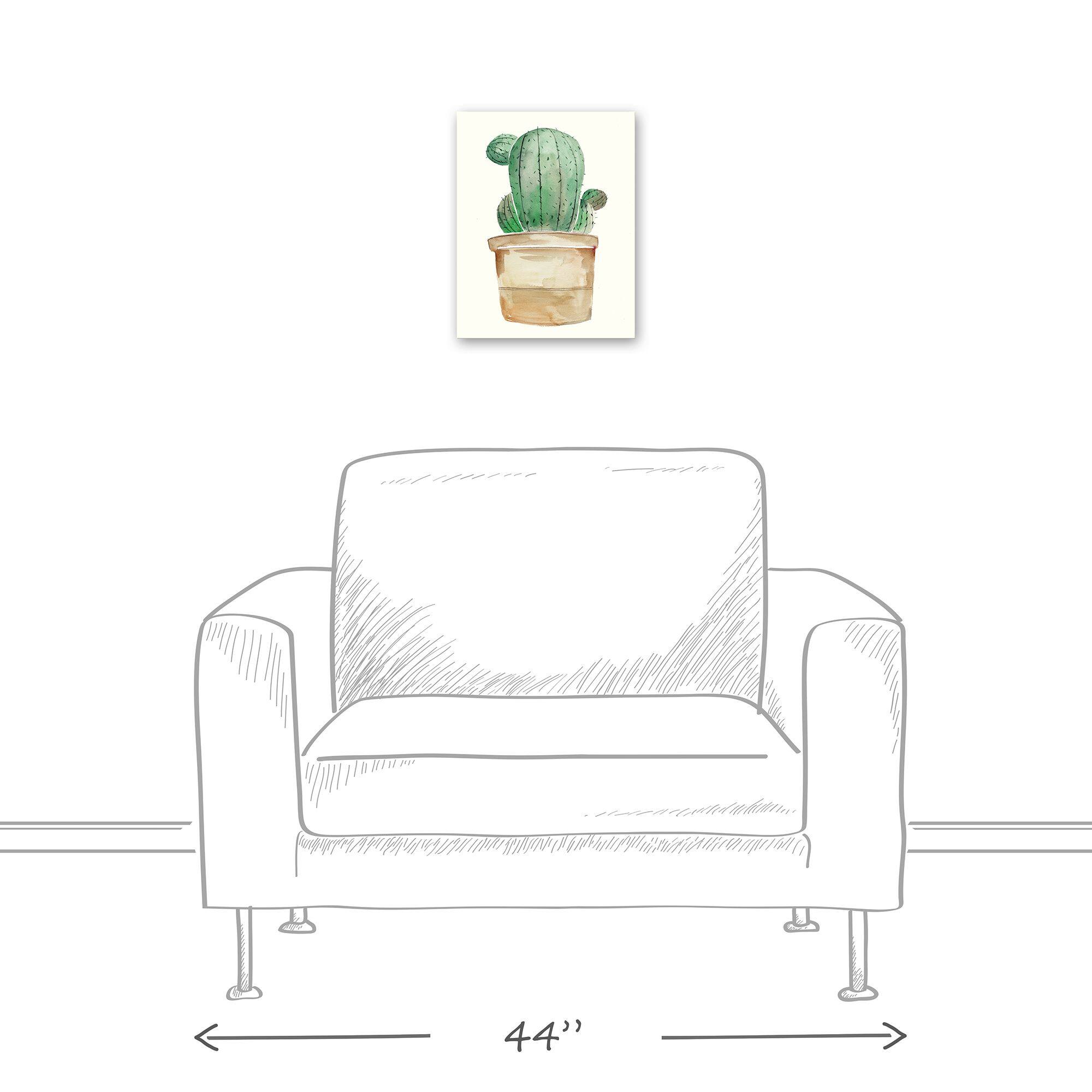 Little Potted Cactus 11" x 14" Canvas Wall Art